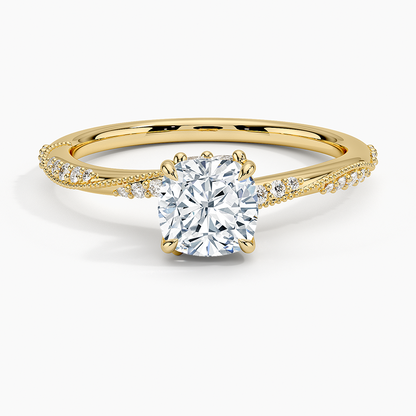 1.60 Carat Princess Halo Design Solitaire Lab Diamond Ring 18K - Florina 