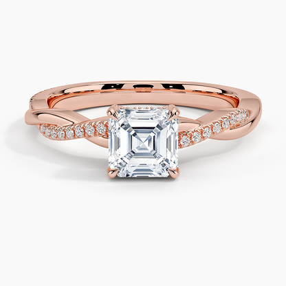 1.60 Carat Princess Halo Design Solitaire Lab Diamond Ring 18K - Florina 