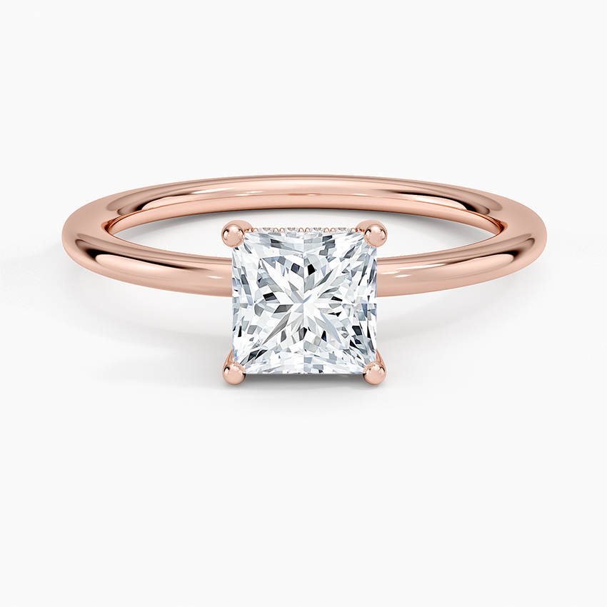 1.10 Prenses Kesim Hidden Halo Tasarım Tektaş Laboratuvar Pırlanta Yüzük - Melara