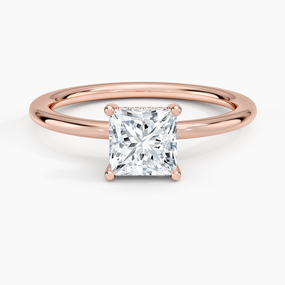 1.10 Prenses Kesim Hidden Halo Tasarım Tektaş Laboratuvar Pırlanta Yüzük - Melara