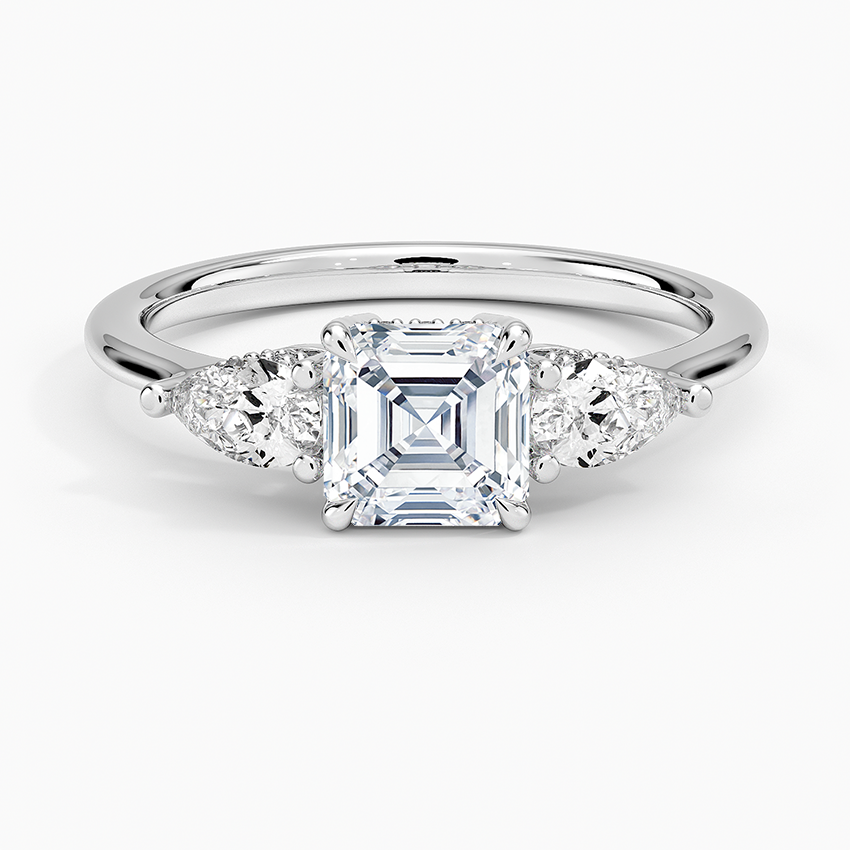 1.60 Carat Princess Halo Design Solitaire Lab Diamond Ring 18K - Florina 