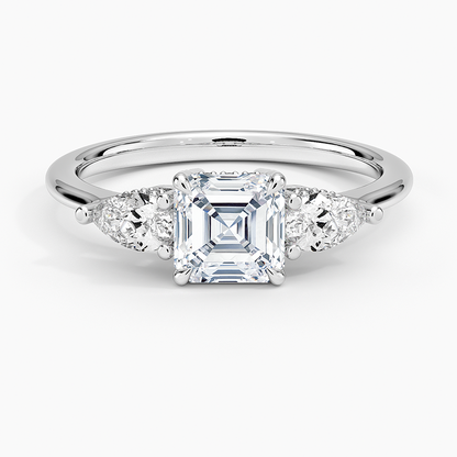 1.60 Carat Princess Halo Design Solitaire Lab Diamond Ring 18K - Florina 