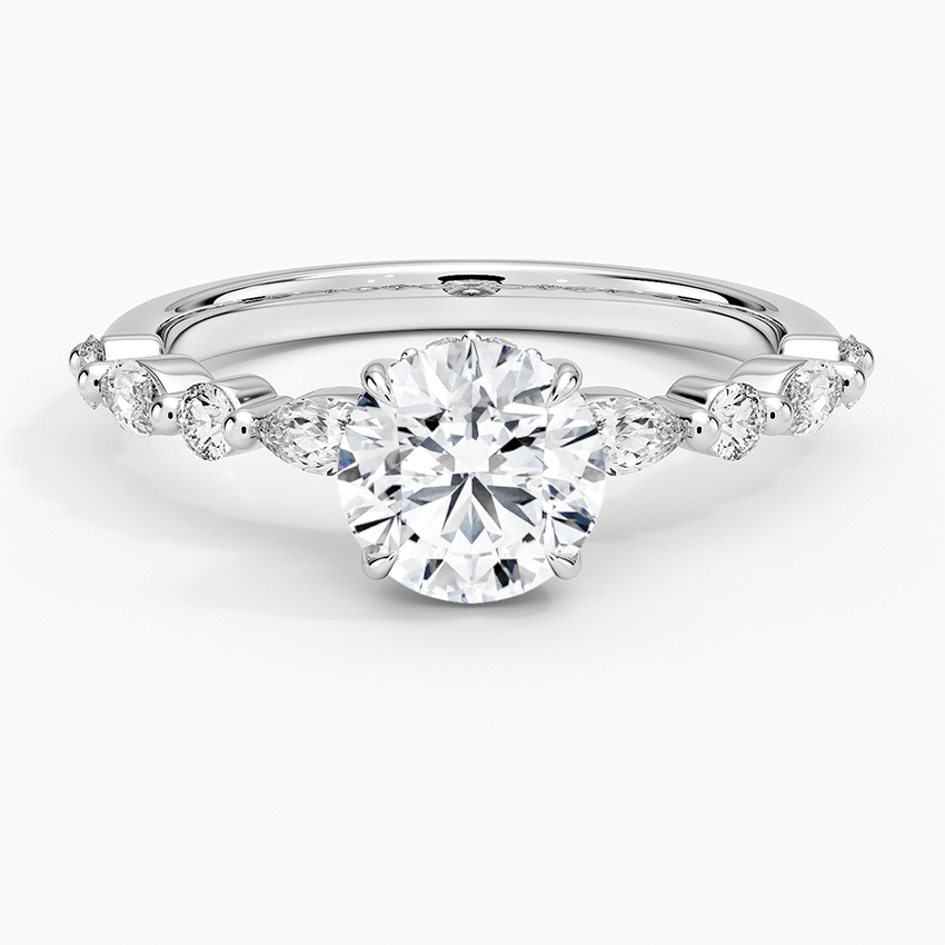 1.60 Carat Princess Halo Design Solitaire Lab Diamond Ring 18K - Florina 
