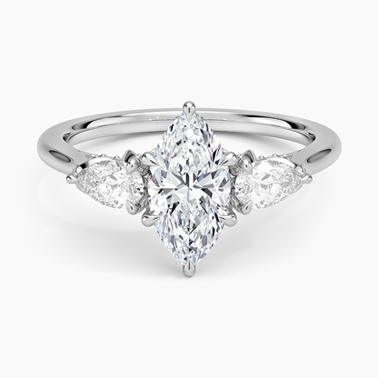 1.60 Carat Princess Halo Design Solitaire Lab Diamond Ring 18K - Florina 