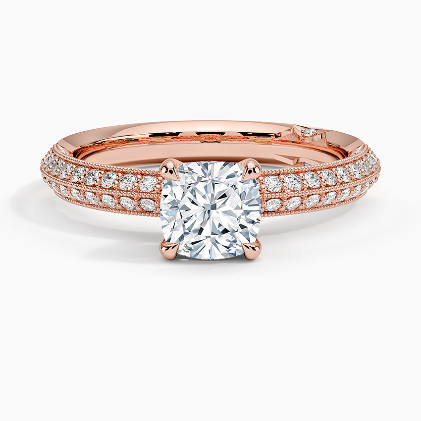 1.50 Cushion Kesim Yarım Tur Tasarım Tektaş Laboratuvar Pırlanta Yüzük - Selara