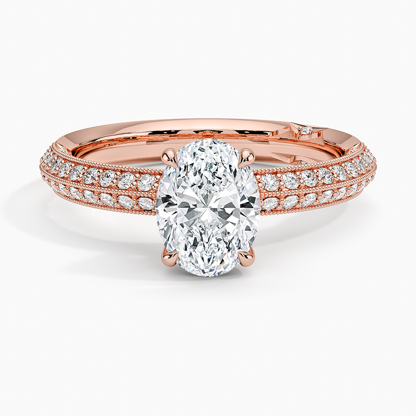 1.50 Oval Kesim Yarım Tur Tasarım Tektaş Laboratuvar Pırlanta Yüzük - Selara