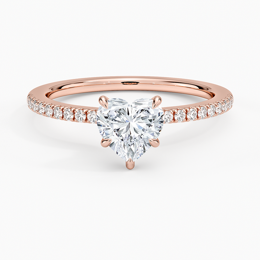 1.25 Karat Kalp Kesim Hidden Halo Tasarım Tektaş Laboratuvar Pırlanta Yüzük - Filora - Bold Diamonds