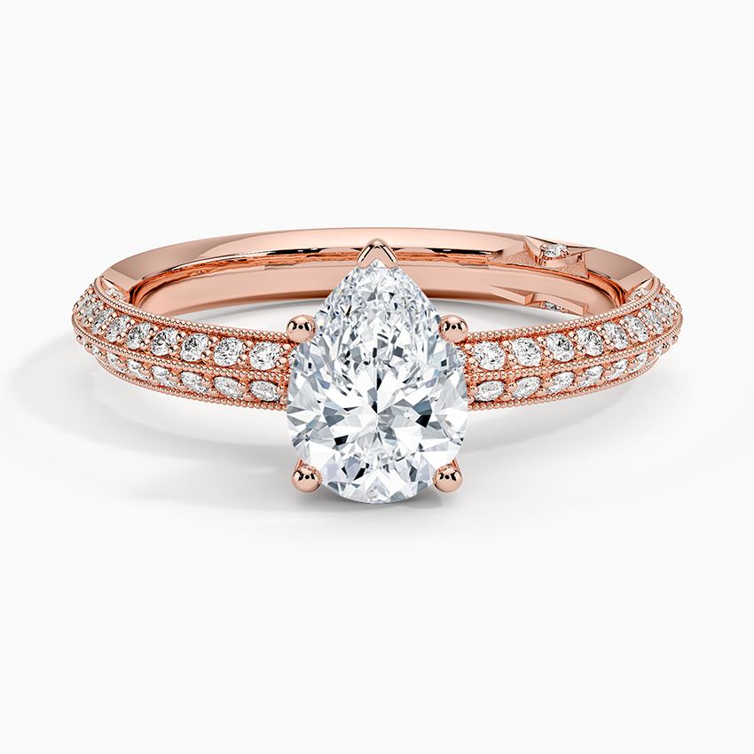 1.50 Damla Kesim Yarım Tur Tasarım Tektaş Laboratuvar Pırlanta Yüzük - Selara