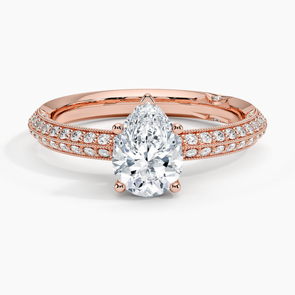 1.50 Damla Kesim Yarım Tur Tasarım Tektaş Laboratuvar Pırlanta Yüzük - Selara