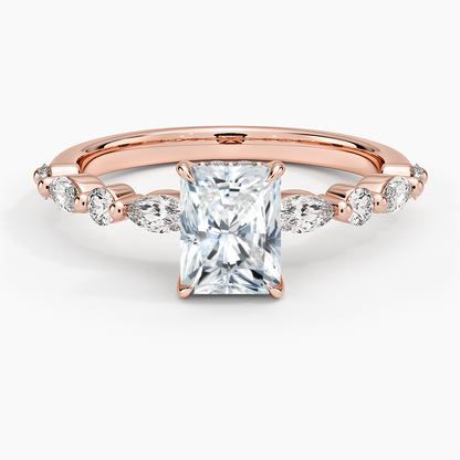1.60 Carat Princess Halo Design Solitaire Lab Diamond Ring 18K - Florina 