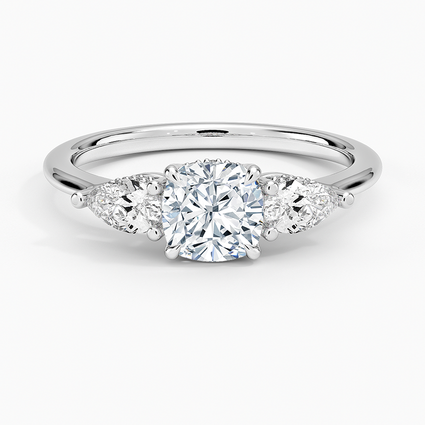 1.60 Carat Princess Halo Design Solitaire Lab Diamond Ring 18K - Florina 