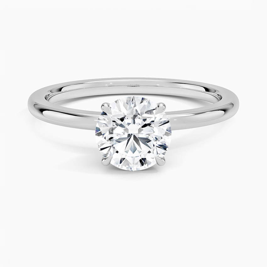 1.60 Carat Princess Halo Design Solitaire Lab Diamond Ring 18K - Florina 