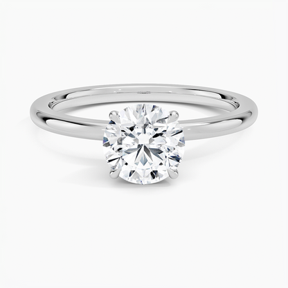 1.60 Carat Princess Halo Design Solitaire Lab Diamond Ring 18K - Florina 