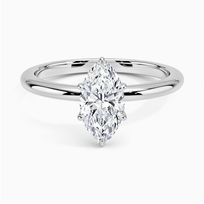 1.10 Marquise Kesim Hidden Halo Tasarım Tektaş Laboratuvar Pırlanta Yüzük - Eylora