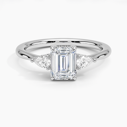 1.60 Carat Princess Halo Design Solitaire Lab Diamond Ring 18K - Florina 