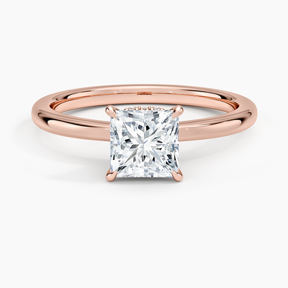 1.15 Prenses Kesim Hidden Halo Tasarım Tektaş Laboratuvar Pırlanta Yüzük - Vilora