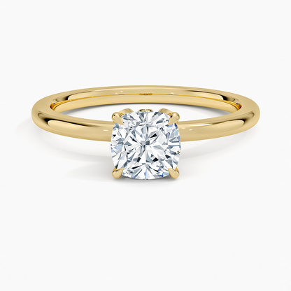 1.60 Carat Princess Halo Design Solitaire Lab Diamond Ring 18K - Florina 