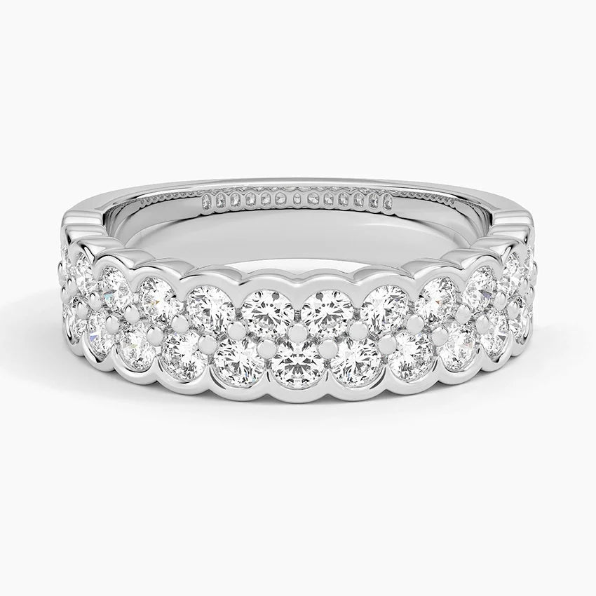 Yarım Tur 1,00 Karat Yuvarlak Kesim Laboratuvar Pırlanta Yüzük 18K - Bold Diamonds