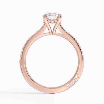 1.25 Karat Hidden Halo Tasarım Tektaş Laboratuvar Pırlanta Yüzük - Milara