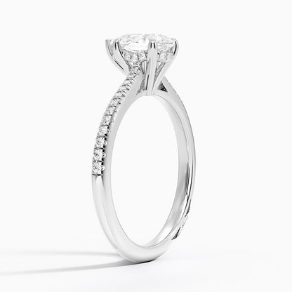 1.25 Karat Damla Hidden Halo Tasarım Tektaş Laboratuvar Pırlanta Yüzük - Milara