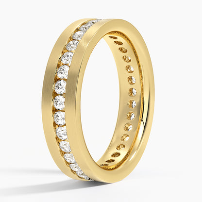 Alyans 1,50 Karat Baget Kesim Laboratuvar Pırlanta Yüzük 18K - Bold Diamonds