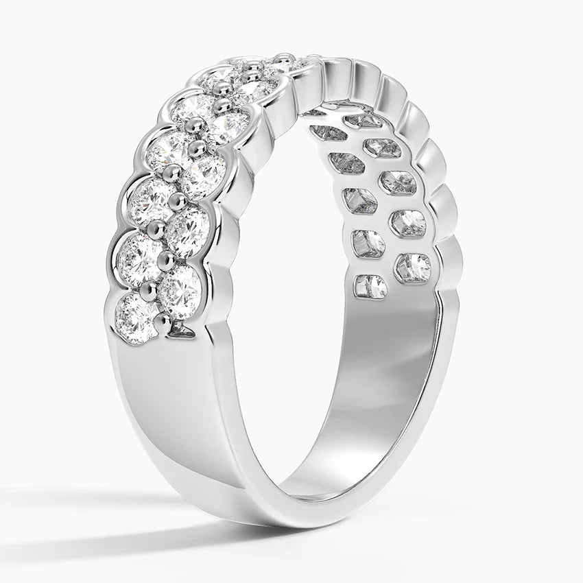 Yarım Tur 1,00 Karat Yuvarlak Kesim Laboratuvar Pırlanta Yüzük 18K - Bold Diamonds