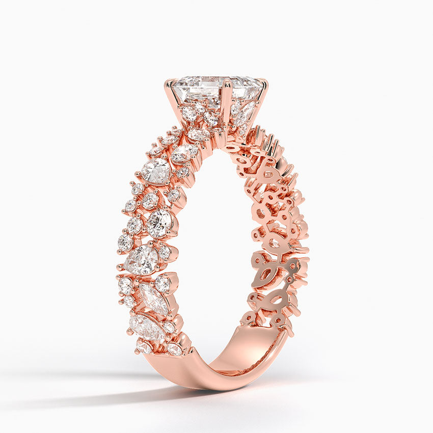 2.00 Karat Asscher Kesim Özel Tasarım Tektaş Laboratuvar Pırlanta Yüzük - Cannes