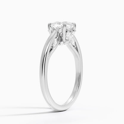 1.30 Cushion Kesim Hidden Halo Tasarım Tektaş Laboratuvar Pırlanta Yüzük - Dalara