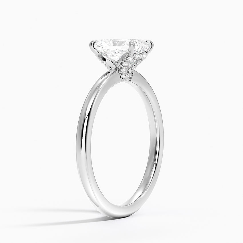 1.15 Radiant Kesim Hidden Halo Tasarım Tektaş Laboratuvar Pırlanta Yüzük - Vilora