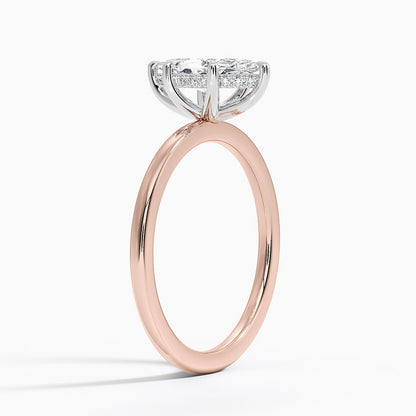 1.60 Carat Princess Halo Design Solitaire Lab Diamond Ring 18K - Florina 