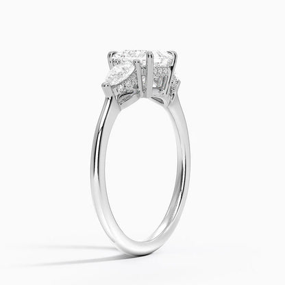 1.60 Carat Princess Halo Design Solitaire Lab Diamond Ring 18K - Florina 