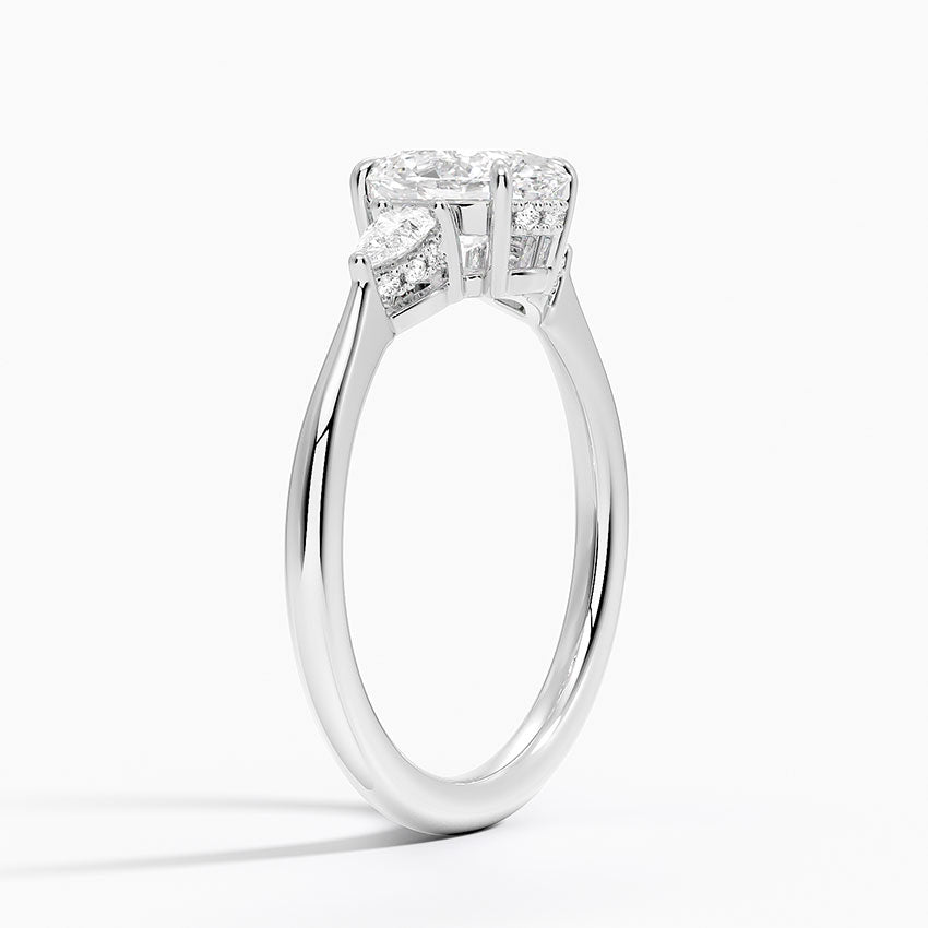 1.60 Carat Princess Halo Design Solitaire Lab Diamond Ring 18K - Florina 