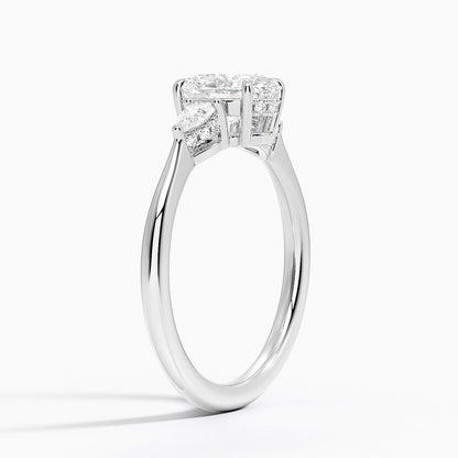 1.60 Carat Princess Halo Design Solitaire Lab Diamond Ring 18K - Florina 