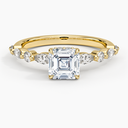 1.60 Carat Princess Halo Design Solitaire Lab Diamond Ring 18K - Florina 