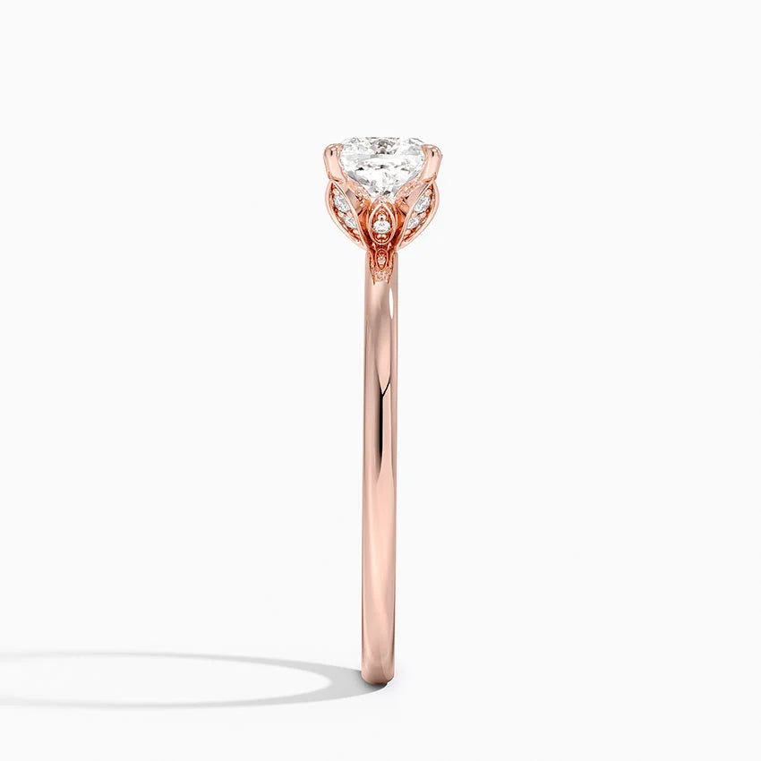 1.15 Karat Cushion Kesim Hidden Halo Tasarım Tektaş Laboratuvar Pırlanta Yüzük - Delora - Bold Diamonds
