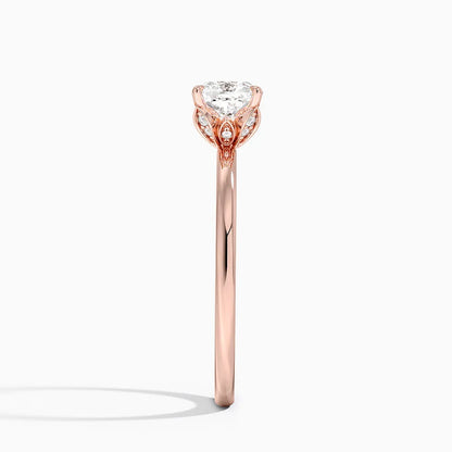 1.60 Carat Princess Halo Design Solitaire Lab Diamond Ring 18K - Florina 