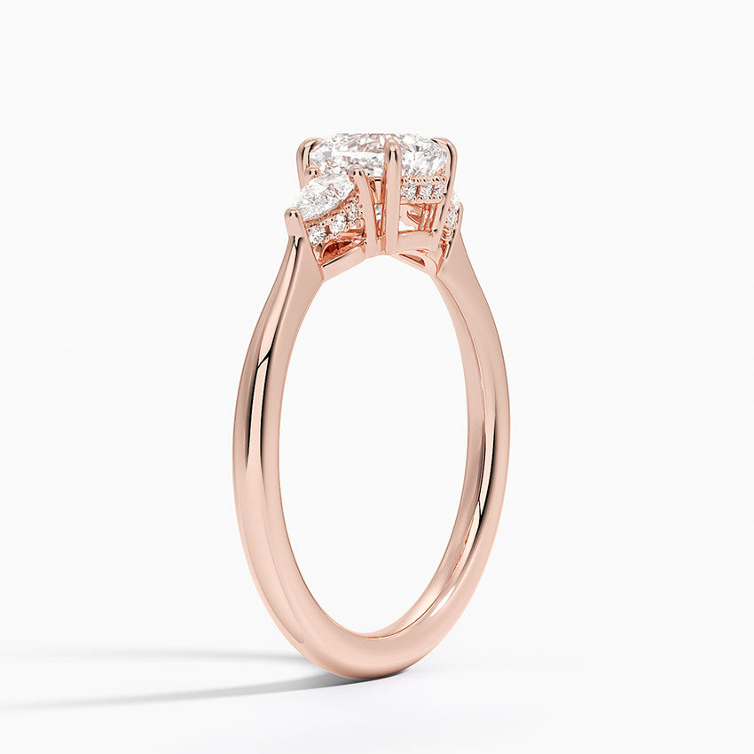 1.60 Carat Princess Halo Design Solitaire Lab Diamond Ring 18K - Florina 