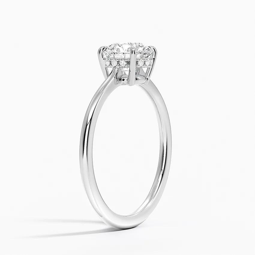 1.10 Hidden Halo Tasarım Tektaş Laboratuvar Pırlanta Yüzük - Tilora