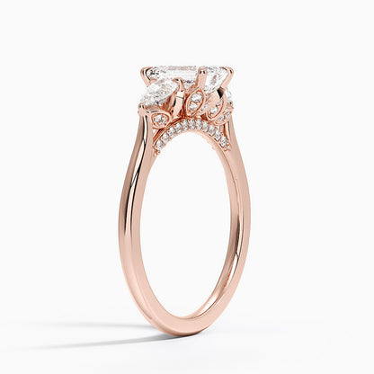 1.60 Carat Princess Halo Design Solitaire Lab Diamond Ring 18K - Florina 