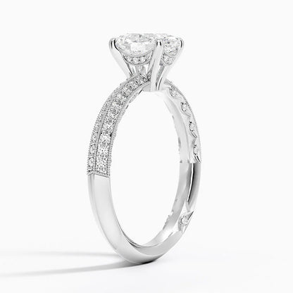 1.50 Oval Kesim Yarım Tur Tasarım Tektaş Laboratuvar Pırlanta Yüzük - Selara