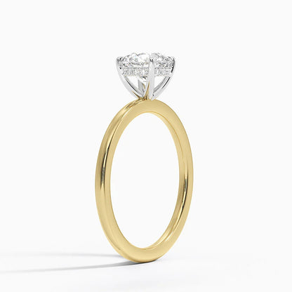 1.60 Carat Princess Halo Design Solitaire Lab Diamond Ring 18K - Florina 