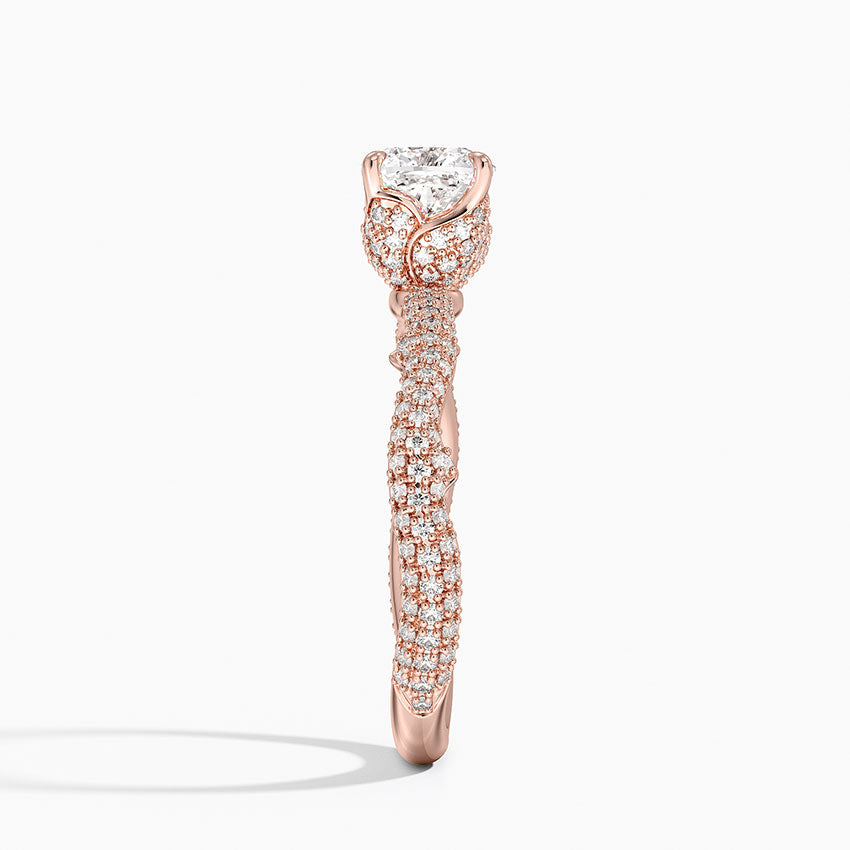1.75 Karat Cushion Kesim Hidden Halo Tasarım Tektaş Laboratuvar Pırlanta Yüzük - Sorrento