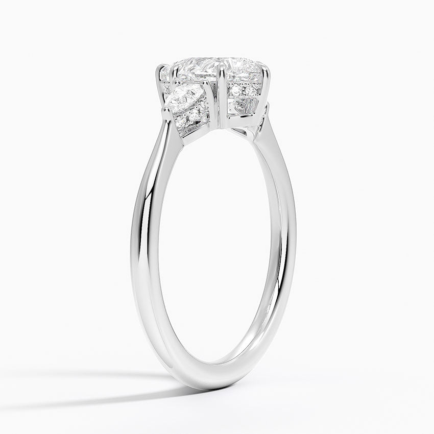 1.60 Carat Princess Halo Design Solitaire Lab Diamond Ring 18K - Florina 