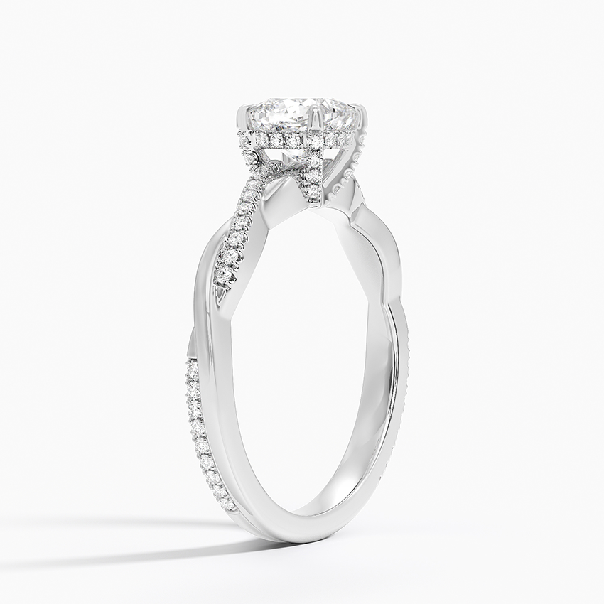 1.60 Carat Princess Halo Design Solitaire Lab Diamond Ring 18K - Florina 