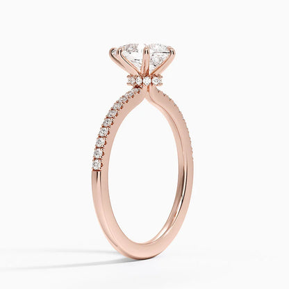 1.60 Carat Princess Halo Design Solitaire Lab Diamond Ring 18K - Florina 
