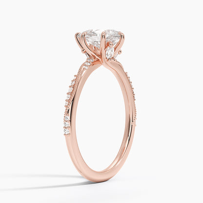 1.60 Carat Princess Halo Design Solitaire Lab Diamond Ring 18K - Florina 