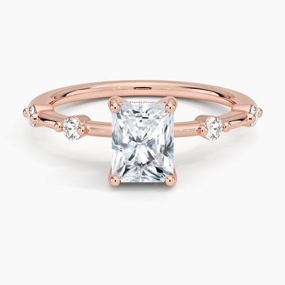 1.20 Radiant Kesim Hidden Halo Tasarım Tektaş Laboratuvar Pırlanta Yüzük - Zelora