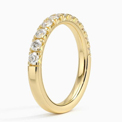 Yarım Tur 1.00 Karat Yuvarlak Kesim Laboratuvar Pırlanta Yüzük 18K - Bold Diamonds