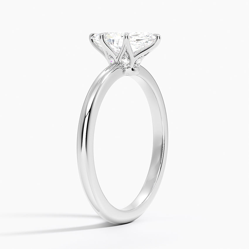 1.10 Karat Marquise Kesim Hidden Halo Tasarım Tektaş Laboratuvar Pırlanta Yüzük - Bern