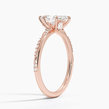 1.60 Carat Princess Halo Design Solitaire Lab Diamond Ring 18K - Florina 